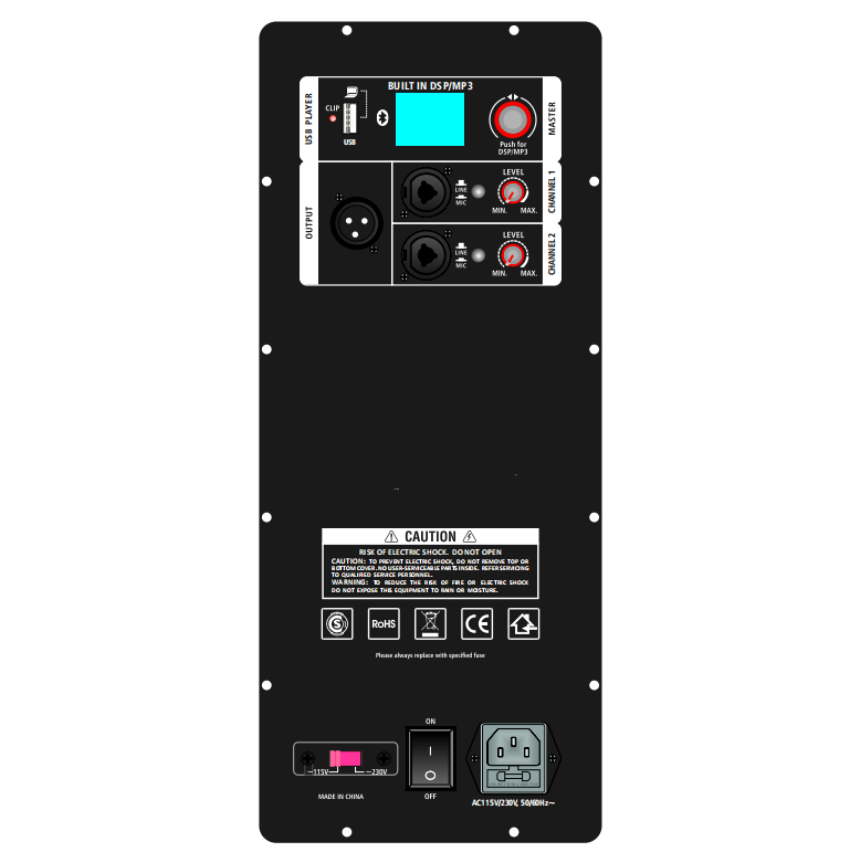 EV250DSP-MP3 EV400DSP-MP3 Módulo amplificador