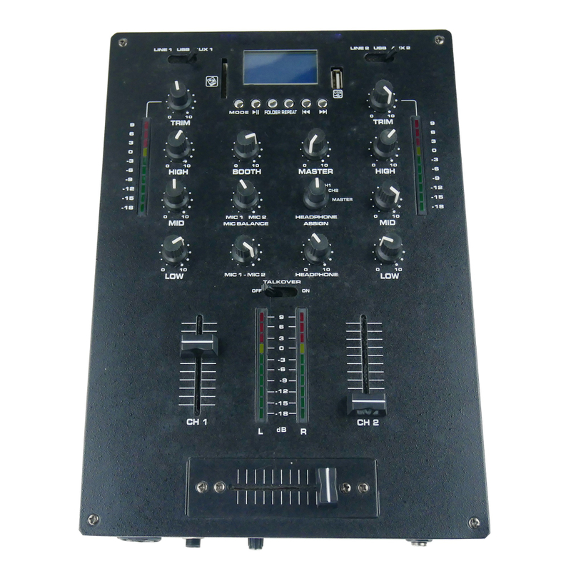DJM72-MP3 Mezclador DJ de 2canales y7 entradas